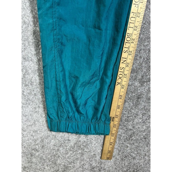 Vintage‎ Reebok Pull On Ankle Zip Jogger Track Pants Size Large Teal Pockets - Picture 15 of 16